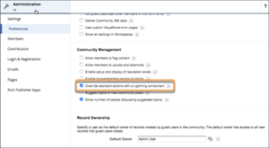 Lightning Community Action Overrides in Salesforce Summer '20 release