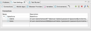 sample test environment for Sales and Admin in Simplifying SalesforceDX Test Automation