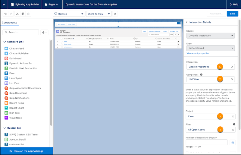 Lightning App Builder Image for Dynamic Interactions