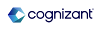 Cognizant logo with geometric blue hexagonal icon next to navy blue text, representing Cognizant's enterprise services that integrate with Provar for Salesforce testing solutions.