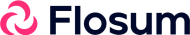 Flosum logo with a bold pink abstract swirl icon, representing the company's Salesforce-native DevSecOps and release management platform.