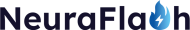 NeuraFlash logo with a blue flame icon containing a lightning bolt, representing the company’s focus on AI-powered Salesforce solutions and customer experience innovation.